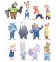 Лот 12 броя фигурки Зоотрополис подходящи за торта Zootropolis, снимка 1