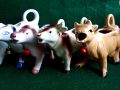 Винтидж крави канички за сметана със звънец, колекционерски декор за селска къща, , снимка 6