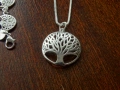Посребрен дамски комплект - колие, обеци, гривна - "Келтско дърво", снимка 1
