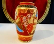 Ваза японски порцелан Satsuma,злато,печат. , снимка 2