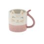  Чаша за кафе и капучино, коте, розова, 420мл, снимка 1 - Чаши - 45238110