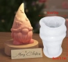 3D Джудже Гном с детелина цвете силиконов молд форма шоколад гипс смола свещ декор, снимка 3