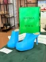 Луксозни дамски обувки на ток BOTTEGA VENETA Baby Blue, снимка 1