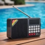 Соларно портативно радио JOC H6108REC-S с Bluetooth, FM радио и MP3 плеър, снимка 5