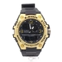 Мъжки спортен часовник реплика в черно със златист корпус Код на продукта:B-002, снимка 1