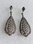Прекрасни сребърни филигранни обеци с маркезити.Сребро проа 925, снимка 2