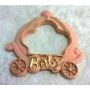 Каляска рамка снимка baby бебешка бебе силиконов молд форма фондан шоколад гипс калъп декор украса, снимка 2