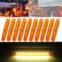 Комплект 4 броя габаритни светлини 9 LED диода, 12/24V - Жълт., снимка 3