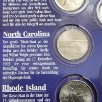 САЩ. 1/4 Американски долари . Quarter . 5 бройки . Цялата серия на 2001 година.UNC. Американски щати, снимка 5 - Нумизматика и бонистика - 44957800