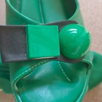 Модерни сандали зелена естествена кожа, снимка 9 - Сандали - 45250791