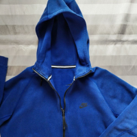 Nike Tech Fleece Zip Hoody Deep Royal Blue - страхотно мъжко горнище ХЛ УМАЛЕНО, снимка 6 - Спортни дрехи, екипи - 45039412