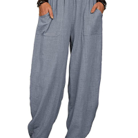 Дамски широки панталони с джобове, 9цвята , снимка 6 - Панталони - 45036252