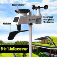 Професионална  безжична метеорологична станция Sainlogic с външен сензор Метео станция, снимка 3 - Друга електроника - 44941452