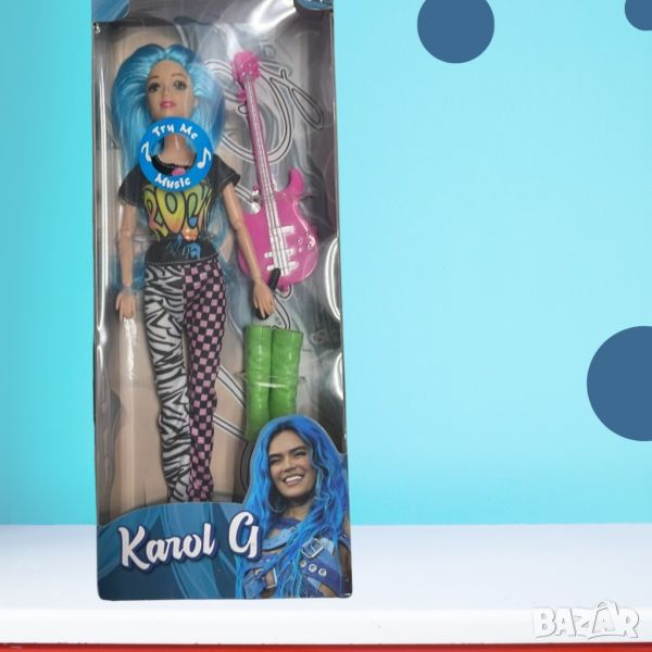 Детска кукла Барби K a r o l  G в комплект с китара и ботуши, снимка 1