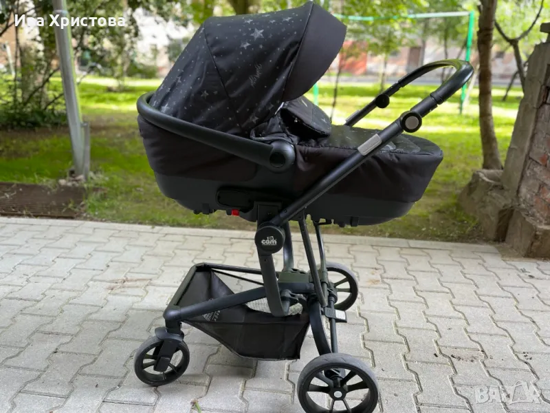 Комбинирана бебешка количка 3 в 1 Cam - Taski Sport, графит, снимка 1