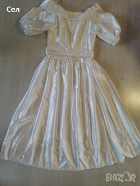 Дълга бяла официална рокля Л-ХЛ, снимка 1