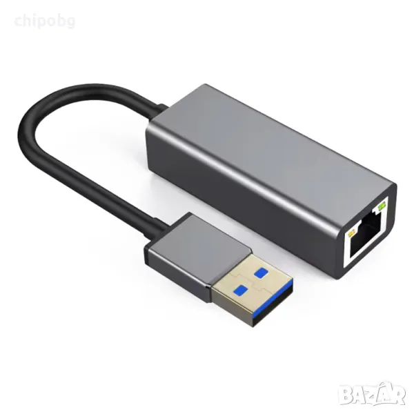 Мрежов адаптер DeTech USB 2.0 - RJ45, снимка 1