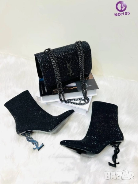 дамски боти на ток YSL saint laurent , снимка 1