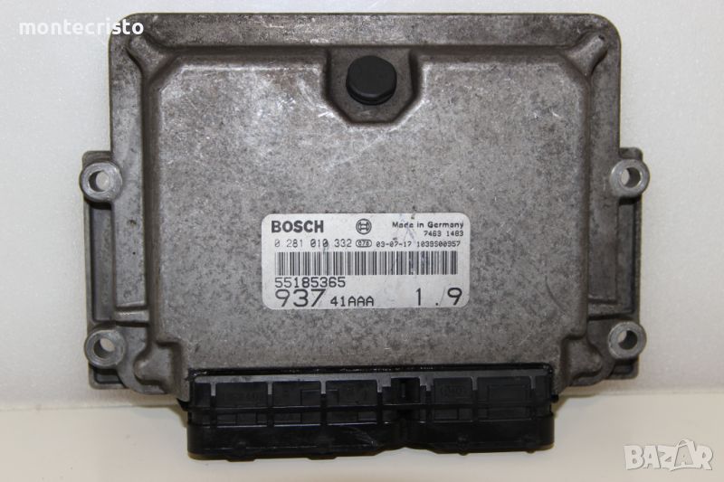 Моторен компютър ECU Alfa Romeo 147 (2000-2010г.) 0 281 010 332 / 0281010332 / 55185365, снимка 1