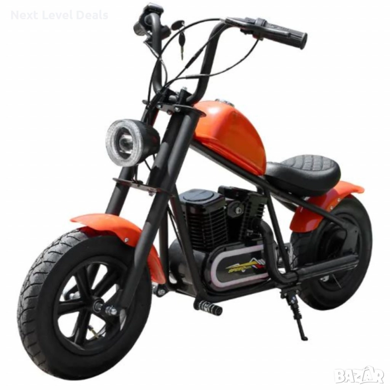 🏍️🔥 Електрически детски мотоциклет – чопър стил Harley 🔥, снимка 1
