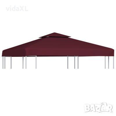 vidaXL Двоен покрив за шатра, 310 г/м², 3x3 м, бордо（SKU:44757, снимка 1