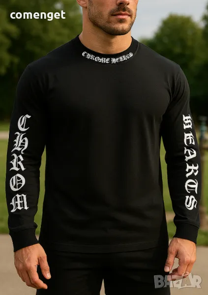 Мъжки ватирани блузи CHROME HEARTS! Или поръчай с ТВОЯ идея!, снимка 1