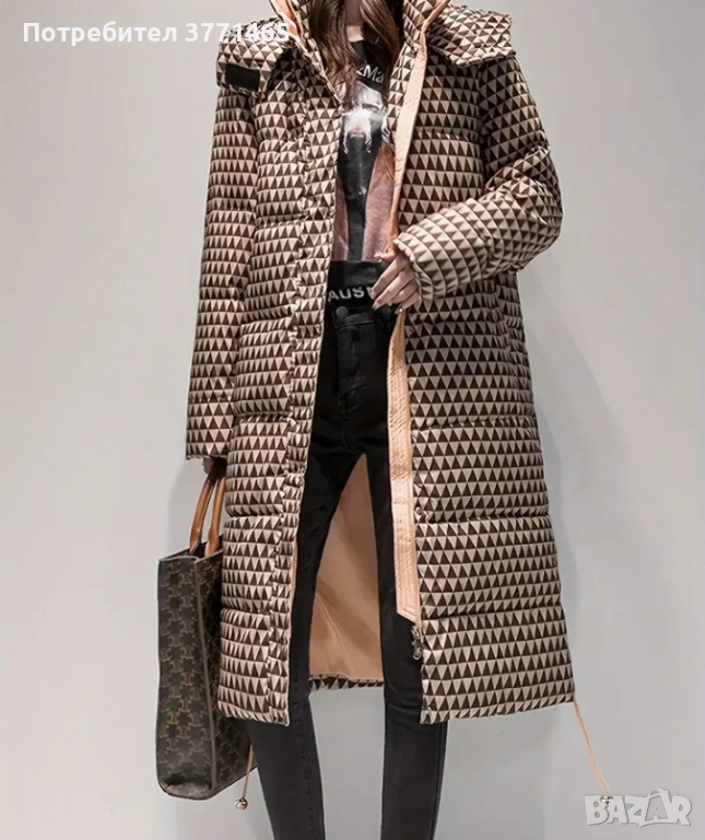 Дамско зимно дълго палто/парка, снимка 1