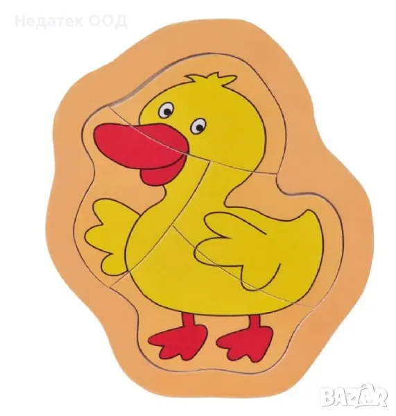 Дървен пъзел Пате, 4 бр., снимка 1