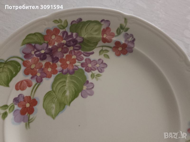 6  Порцеланови Красиви чинии  ЗиК, Конаково 1954г , снимка 1