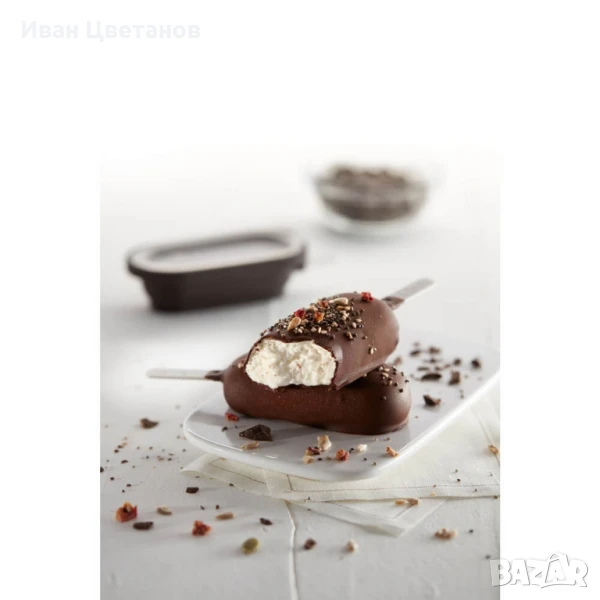 Комплект форми за сладолед на клечка Lekue 4 броя, с капачета, снимка 1