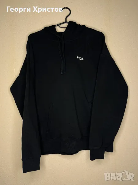 Fila Black Logo Hoodie Мъжко Горнище, снимка 1