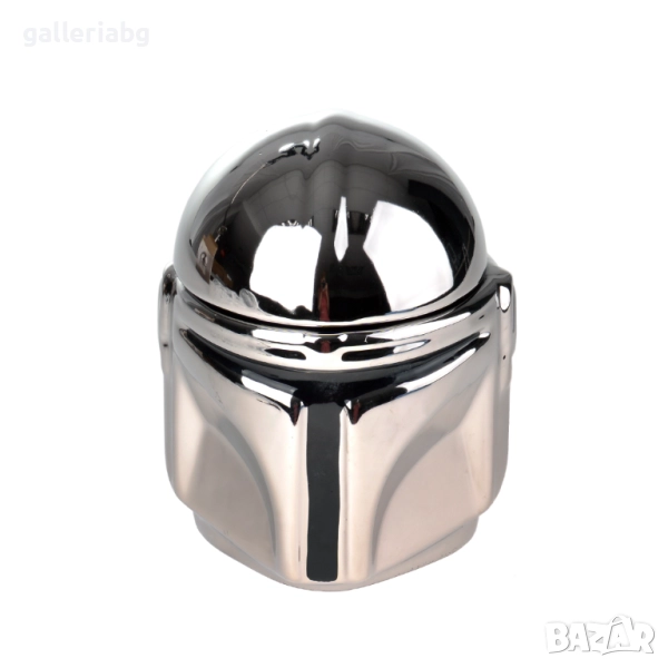 3D керамична чаша шлем киборг Mandalorian – сувенир с капак 200 мл, снимка 1