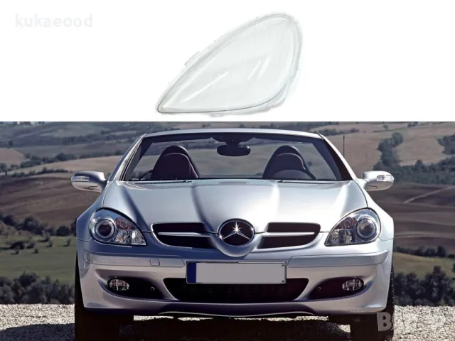 Стъкло за фар на Mercedes SLK R171, снимка 5 - Части - 47547537