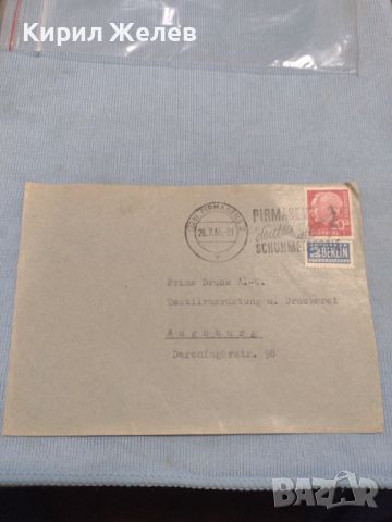 Стар пощенски плик с марки и печати 1955г. Германия за КОЛЕКЦИЯ ДЕКОРАЦИЯ 46099, снимка 8 - Филателия - 46280730
