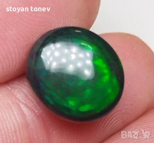 Голям черен опал с изумяваща игра на цветове тип дъга 6.59кт! Нов!, снимка 3 - Други - 50923569