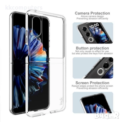 IMAK Wing II за ZTE nubia Flip 2, PC Калъф с Протектор, Прозрачен, снимка 6 - Калъфи, кейсове - 51995137