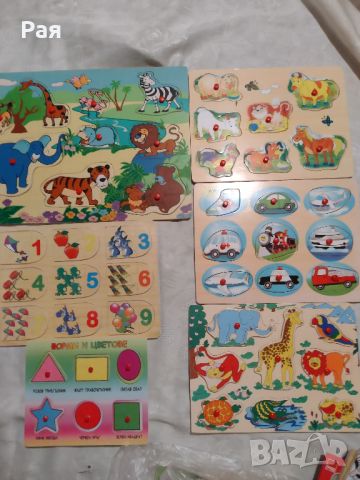 Дървени играчки тип пъзел 8 броя , снимка 3 - Игри и пъзели - 45154167