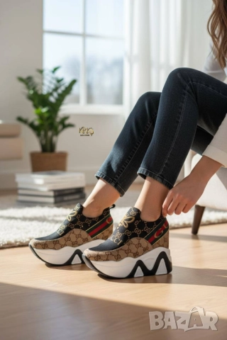 дамски маратонки на платформа louis Vuitton versace guess , снимка 14 - Маратонки - 52093129