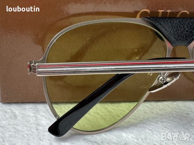 Gucci 2024 мъжки слънчеви очила авиатор с кожа 5 цвята, снимка 15 - Слънчеви и диоптрични очила - 45484592