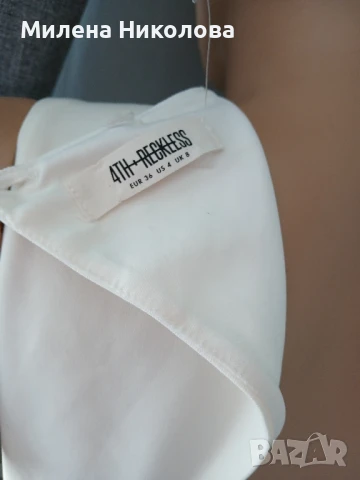 Стилна бяла рокля S, снимка 6 - Рокли - 51148675