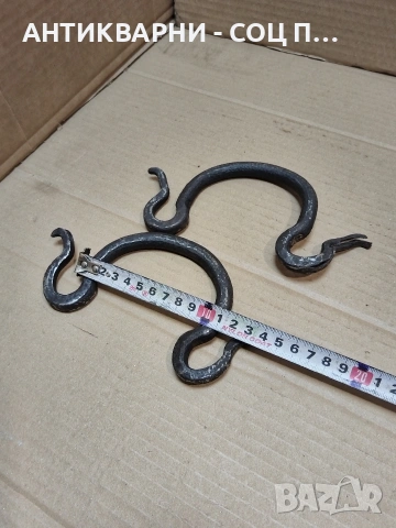 Комплект Стари Ковани Дръжки 0.520кг. НОМЕР 1326., снимка 8 - Антикварни и старинни предмети - 53940308