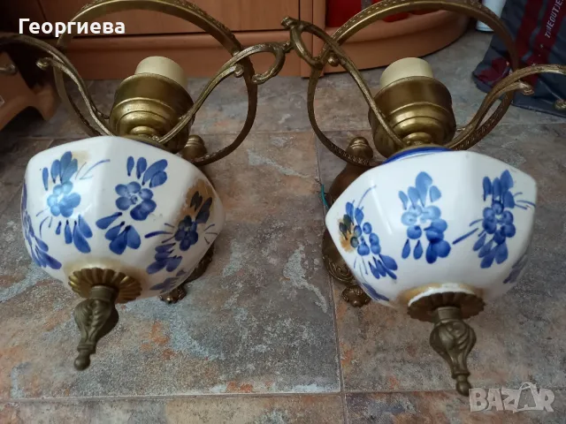 Красиви месингови аплици със порцелан , снимка 5 - Други - 50399507