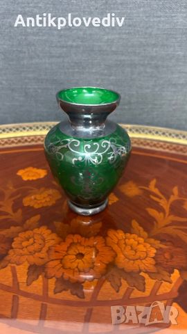 Кристална ваза Bohemia със сребро, снимка 2 - Вази - 45334723