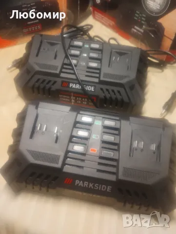 Двойно зарядно устройство Parkside 20V 2x 4,5 A PDSLG 20 B1 UK за устройства от Parkside X 20V

, снимка 1 - Други инструменти - 47005475