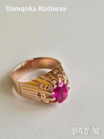 СССР златен пръстен проба 583 14 карата, снимка 13 - Пръстени - 49783569