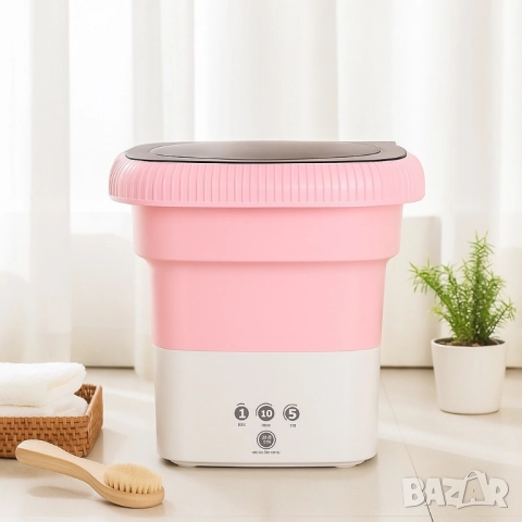 Мини сгъваема преносима пералня – 6.5 L, снимка 5 - Перални - 51977274