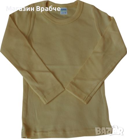 Детска тениска с дълъг ръкав 100% памук рипс, снимка 1 - Детски тениски и потници - 45648964