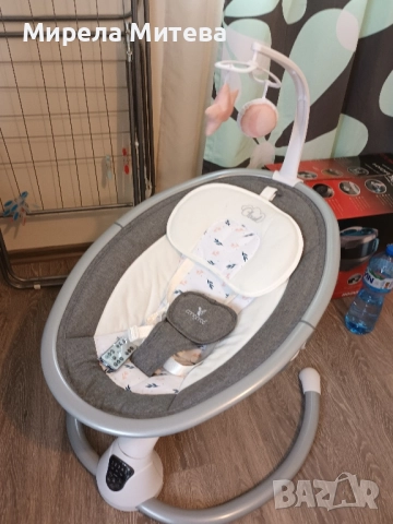 Електрическа люлка Cangaroo – Cloud touch, розова, снимка 2 - Детски люлки - 52544936