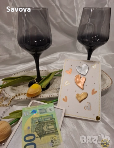 Дървена картичка за пари "Свети Валентин", снимка 3 - Ръчно изработени сувенири - 53078993