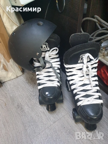 кънки pokie 41 и каска oxelo